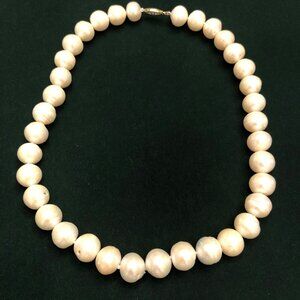 White Cultured Freshwater Pearl Rhodium Over Sterling Silver 18 Inch Strand